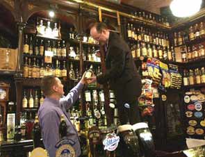 Stocking up the Whisky Bar